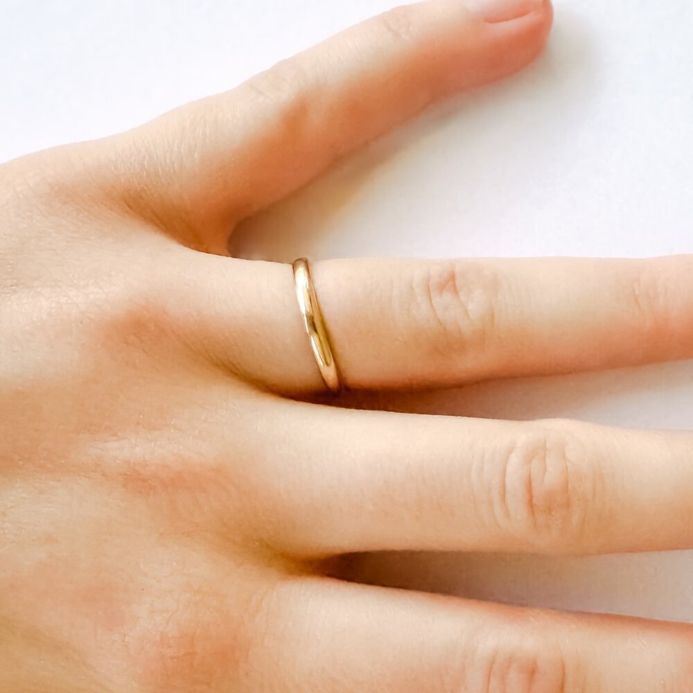 Vintage Dason 14k Gold Ring Band - Mid-20th Century NYC Jewelry